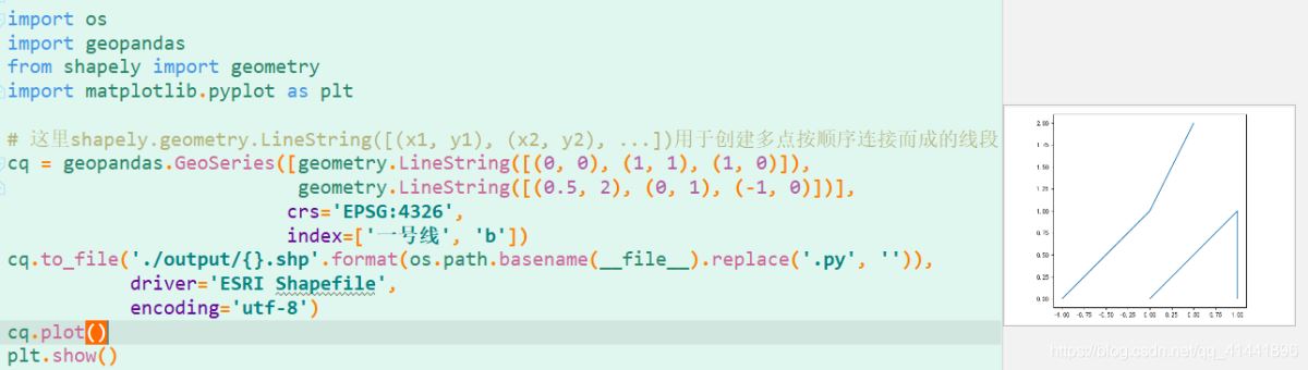 python geopandas讀取、創(chuàng)建shapefile文件的方法