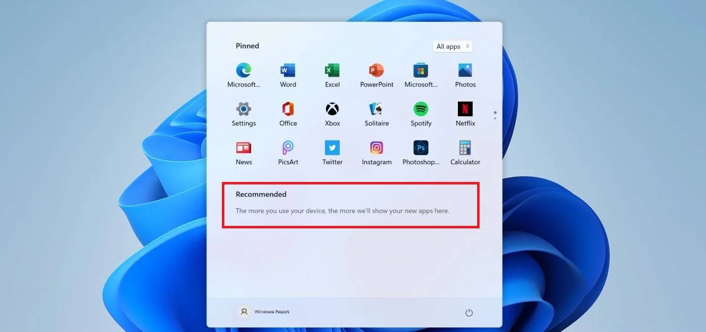 Windows11怎么刪除開始菜單中的推薦文件部分?