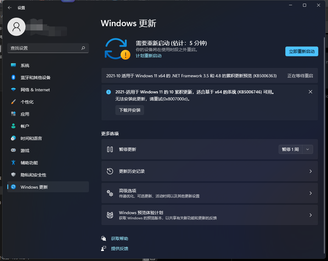 Win11更新失敗錯(cuò)誤代碼0x8007000d怎么辦？