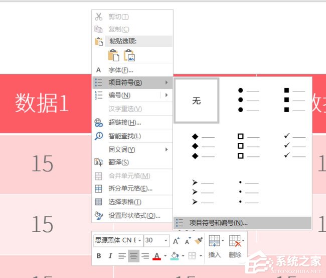 PPT表格怎么添加項(xiàng)目符號(hào)？PPT表格添加項(xiàng)目符號(hào)的方法