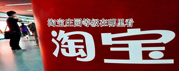 淘寶莊園等級(jí)在哪里看