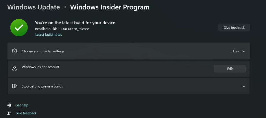 Win11怎么從Dev開發版切換到Beta頻道