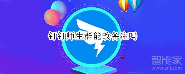 釘釘師生群能改備注嗎