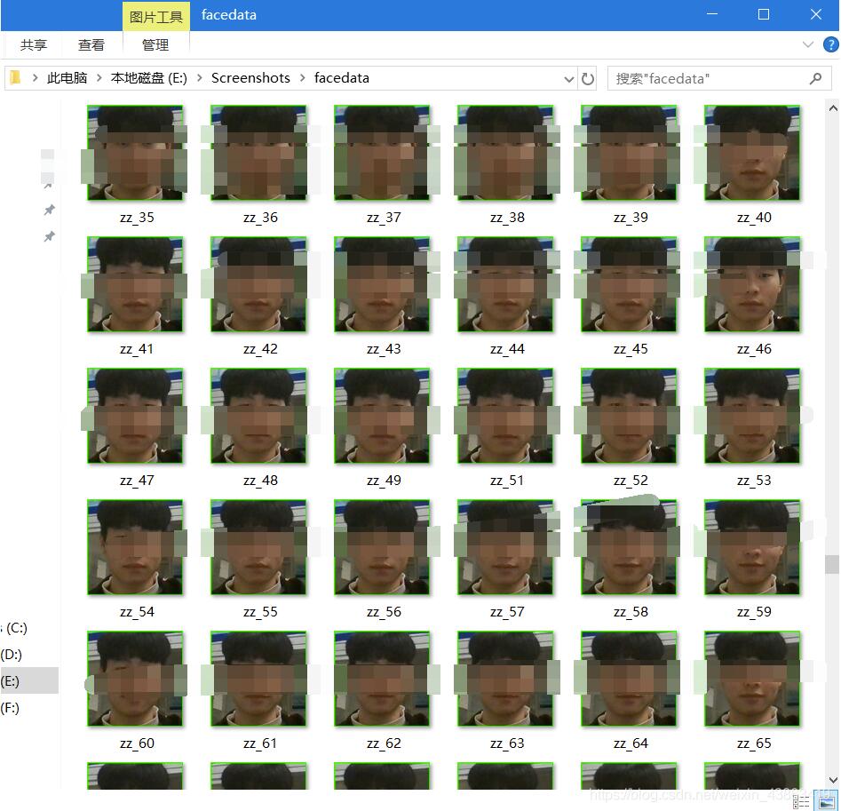 python openCV實現攝像頭獲取人臉圖片