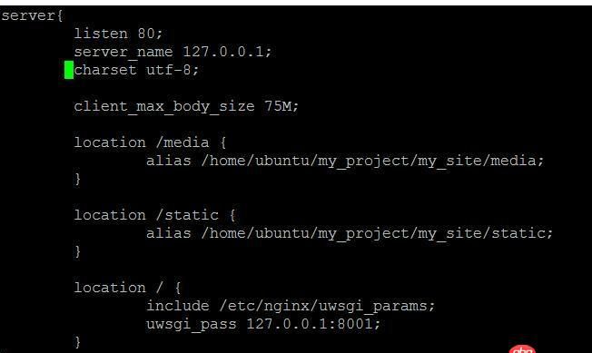 python - nginx+uwsgi啟動提示 nginx: [emerg] unknown directive "socket"?如何解決？
