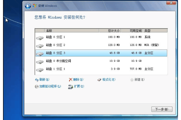 U盤裝系統提示windows無法安裝到這個磁盤選中的磁盤采用GPT分區形式怎么辦?
