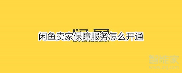 閑魚賣家保障服務(wù)怎么開通