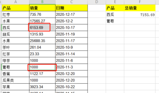 excel中DSUM函數使用流程分享