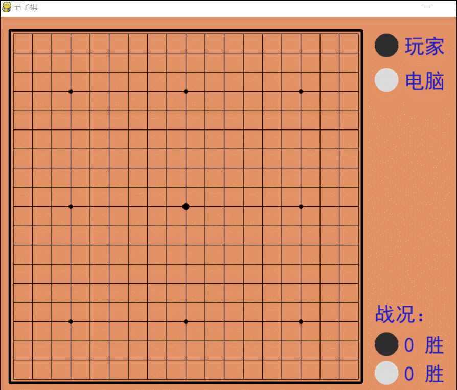 python實現(xiàn)五子棋程序