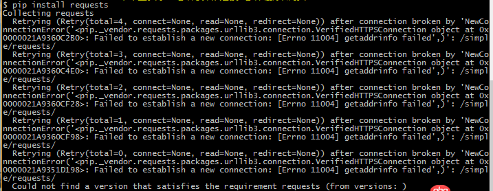 python - pip  install出現下面圖中的報錯  什么原因？