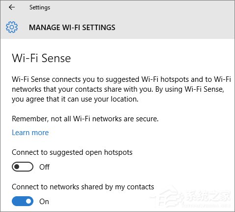 Wi-Fi Sense是什么？Win10系統下的Wi-Fi Sense安全嗎？