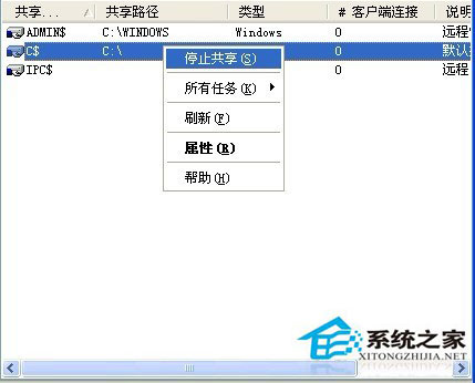 WinXP系統(tǒng)如何關閉默認共享？