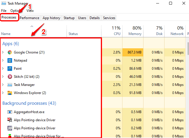 怎么在Windows11/10中查看正在運行的進(jìn)程？