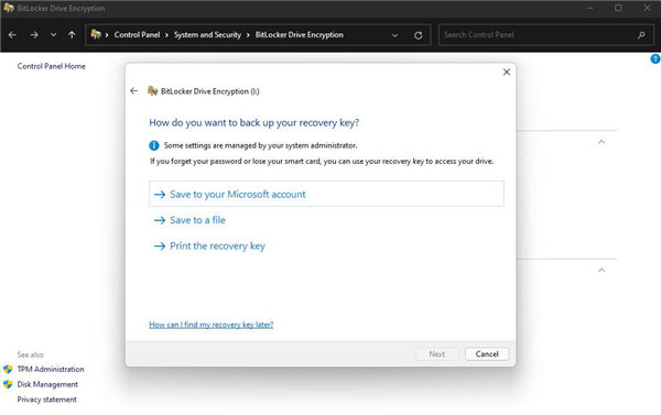 Win11如何快速加密硬盤？教你Win11上快速加密硬盤的方法