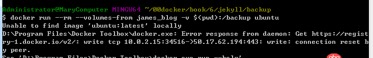 windows-7 - win7運行docker命令報錯connection reset by peer