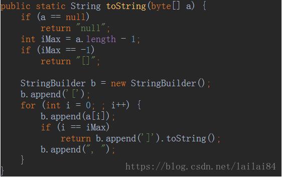 java基礎(chǔ)之 Arrays.toString()方法詳解