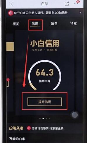 京東提升小白信用詳細(xì)操作