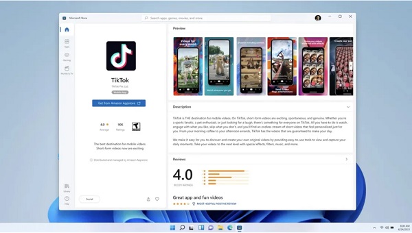 win11能用安卓軟件 可通過商店下載安裝