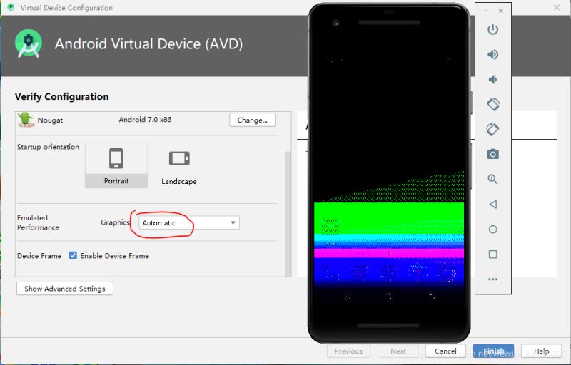 Android studio虛擬機在啟動界面和桌面出現畫面模糊花屏問題的解決方法