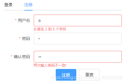 vue實現(xiàn)登錄注冊模板的示例代碼