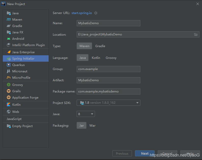 SpringBoot MyBatis簡單快速入門例子
