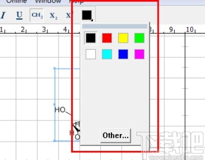 chemwindows給化合物結構上色的方法
