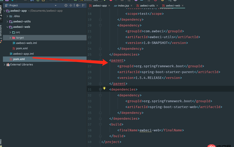 java - idea里創建多modules模塊引用spring boot報錯