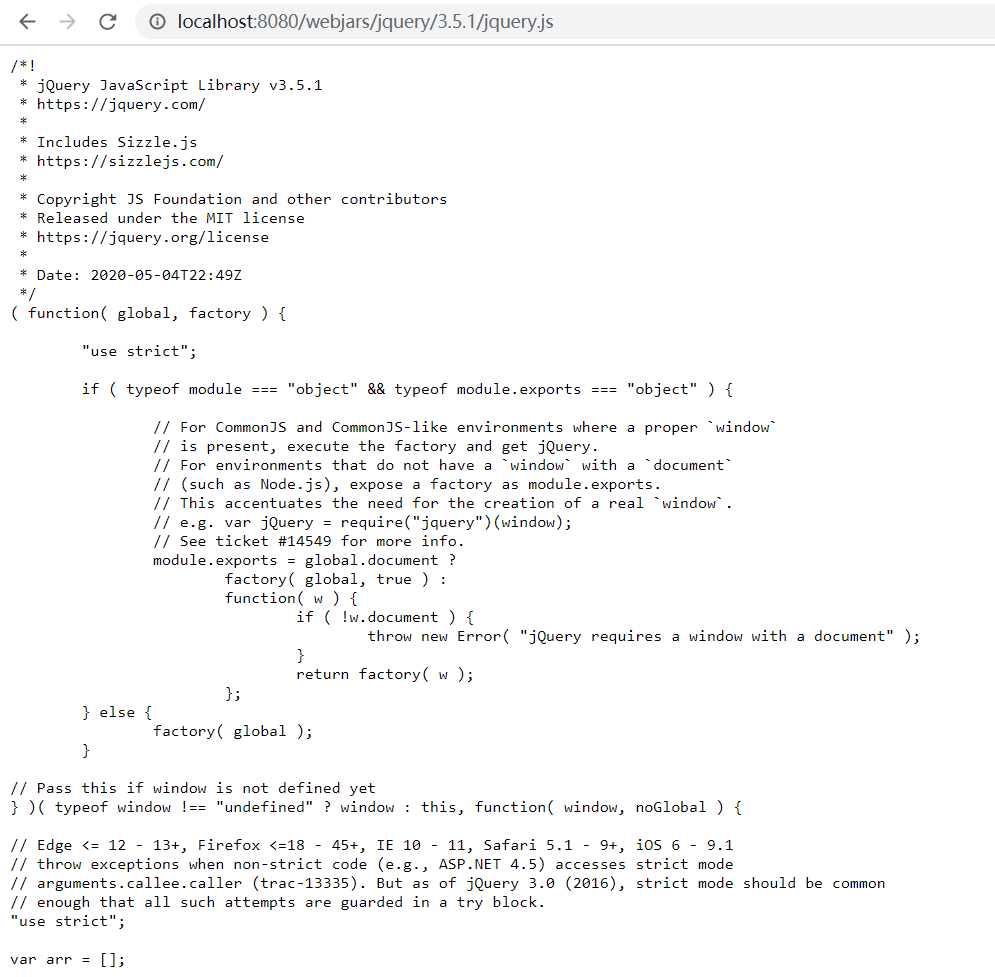 SpringBoot如何通過(guò)webjars管理靜態(tài)資源文件夾
