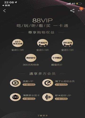 【淘寶88vip會員88元/888元一年】權(quán)限介紹