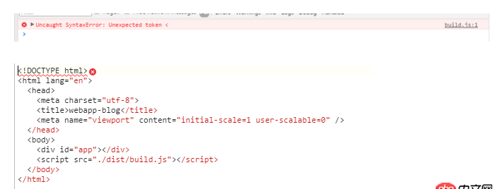 node.js - nodejs引入webpack打包后的項目里的index.html，把html格式識別成js？？