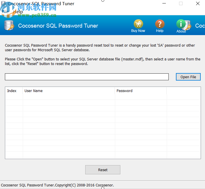 Cocosenor SQL Password Tuner重置SQL密碼的方法