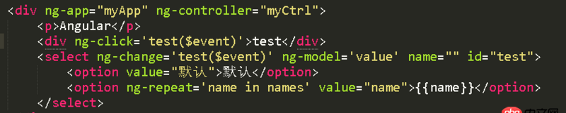 javascript - 請指條明路，angular的$event，在select中卻是undefined？