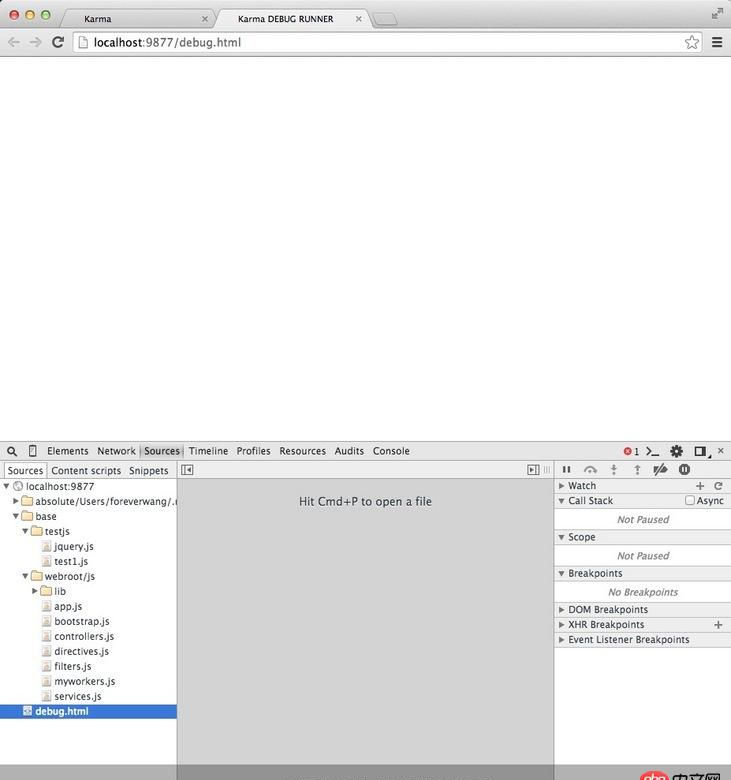 angular.js - angular 指令中包含webworker  在單元測試中一直報(bào)找不到worker 文件錯(cuò)誤 如何解決？