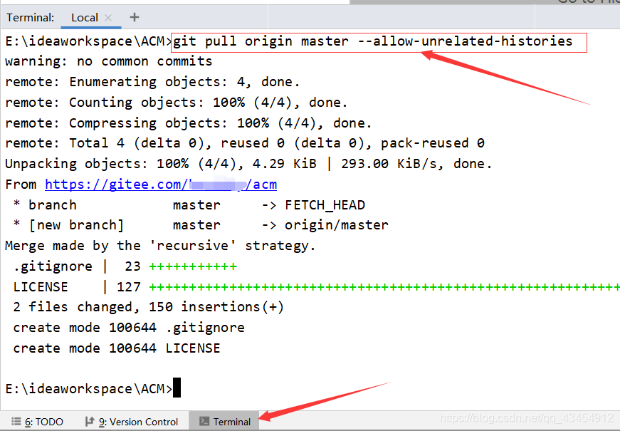 IntelliJ IDEA使用git初始化倉庫的使用方法