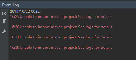 Intellij IDEA 與maven 版本不符 Unable to import maven project See logs for details: No implementation for