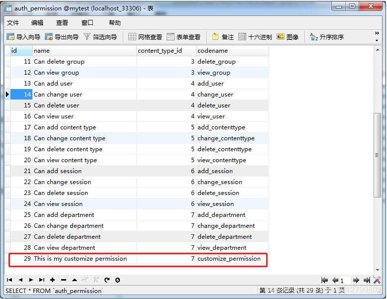 django自帶的權限管理Permission用法說明