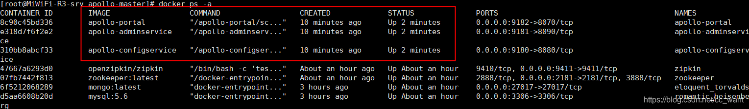 CentOS7使用docker部署Apollo配置中心的實現(xiàn)