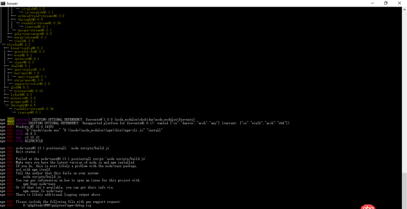 node.js - NPM安裝包時(shí)有些情況會(huì)爆出一些的警告/報(bào)錯(cuò)信息怎么判斷是否可以忽略？