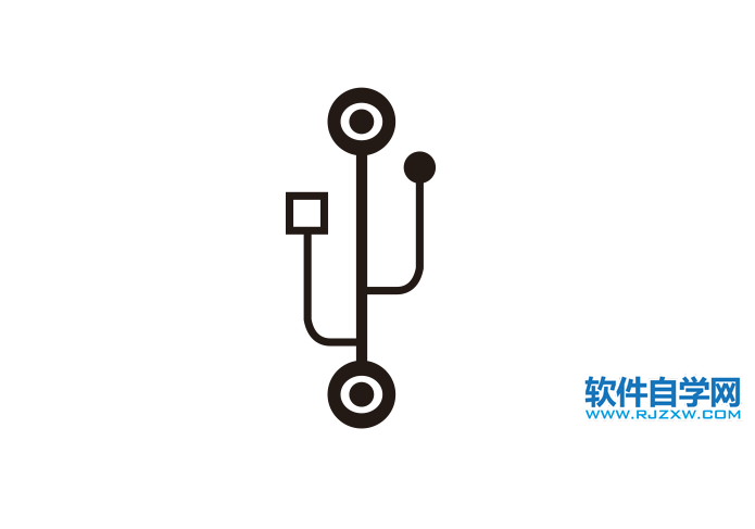 CorelDRAWX8怎么畫USB使用圖標