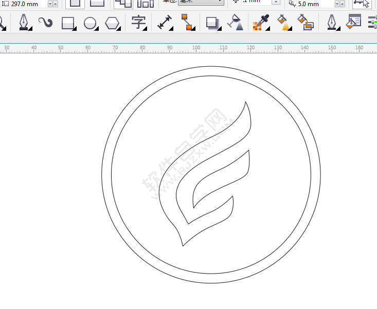 CDR怎么畫一個(gè)翅膀logo