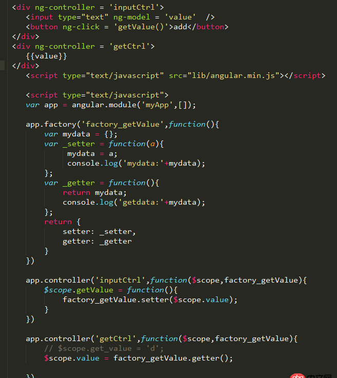 angular.js - angularjs在兩個(gè)controller之間傳值，使用factory，為何不成功？