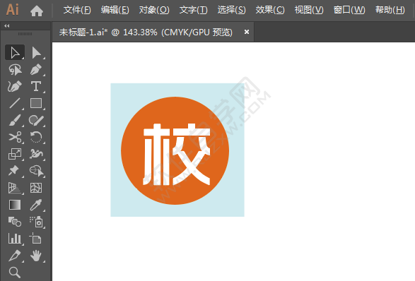 ai繪制學(xué)校標(biāo)識的方法