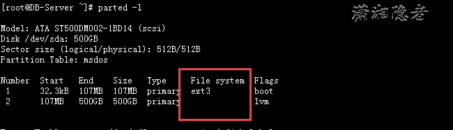 linux 查看文件系統(tǒng)類型實例方法