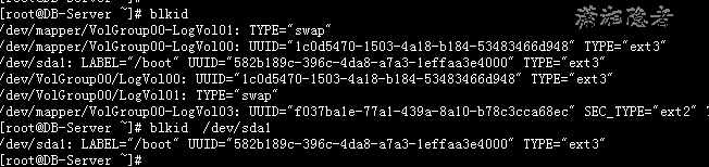 linux 查看文件系統(tǒng)類型實例方法