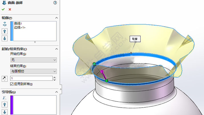 SolidWorks曲面練習(xí)花瓶零件的做題步驟