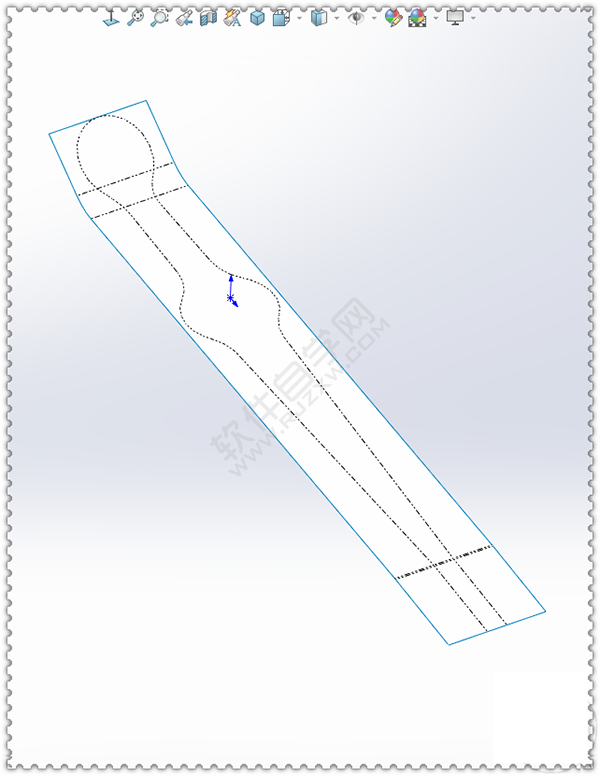 用SolidWorks畫一個夾子，用曲面的方法。