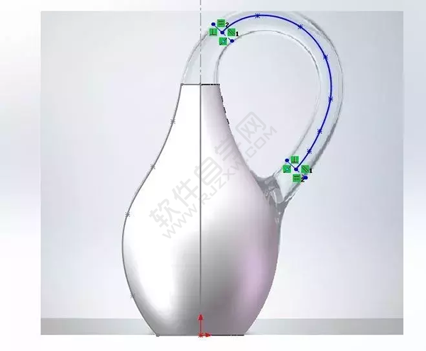 SolidWorks建模練習(xí)：用放樣、掃描特征做的克萊因瓶子