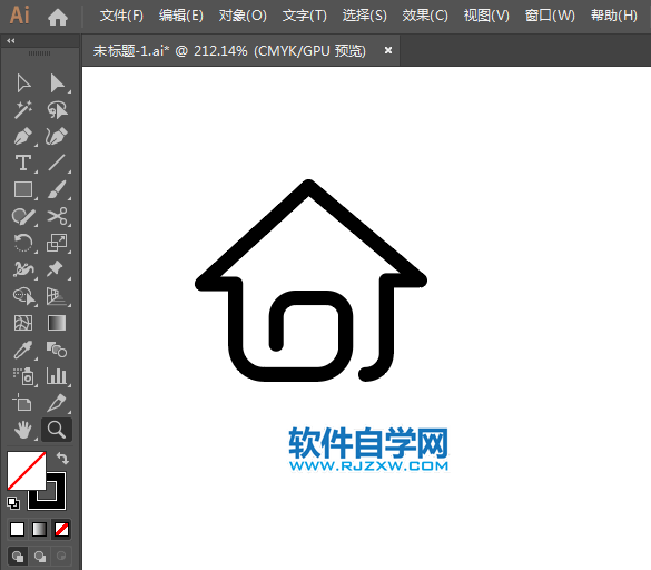 返回主頁(yè)標(biāo)識(shí)用AI繪制的方法