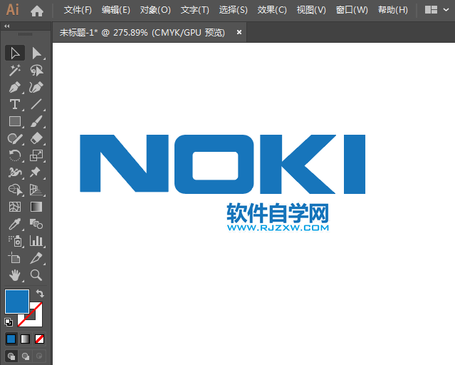 NOKIA諾基亞標(biāo)志用AI設(shè)計的方法