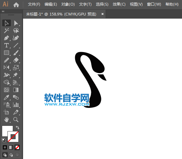 ai怎么畫雙天鵝標(biāo)志